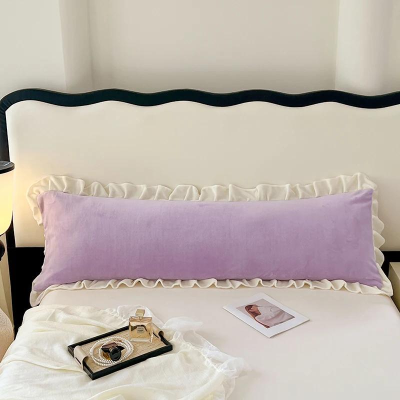 

Flannel Plush Body Pillowcase Winter Long Cushion Couple Lover Double Pillowcase Rectangle 120/150/180cm Pillow Cover Hugging High Quality 120x48cm(No Pillow)