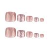 Nude Pink Cat-Eye Glitter Toenail Tips – Full Powder Glitter, 2025 New Style