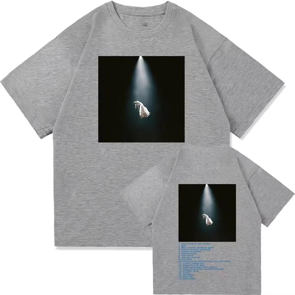 2026 Summer Leisure Fashion Style Loose Men's Cotton Shirt Ariana Grande Bright Future T-shirt New Album Clothing Gift for Fans