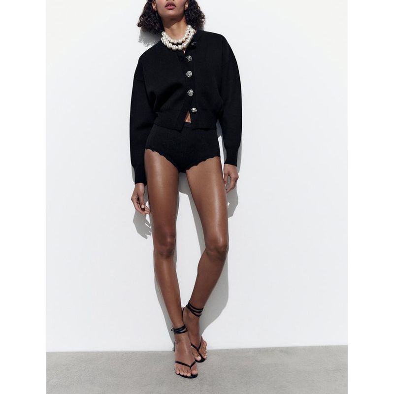 Spring New Arrival Women's Clothing French Classic Style Loose Casual Metal Button Decoration Knitting Outwear 5536016