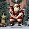 Retro Xmas Fairy Tale Scene Christmas Santa Claus Ornament, Reindeer Acrylic Decoration, Indoor Holiday Ornament Display Double Sided Desktop
