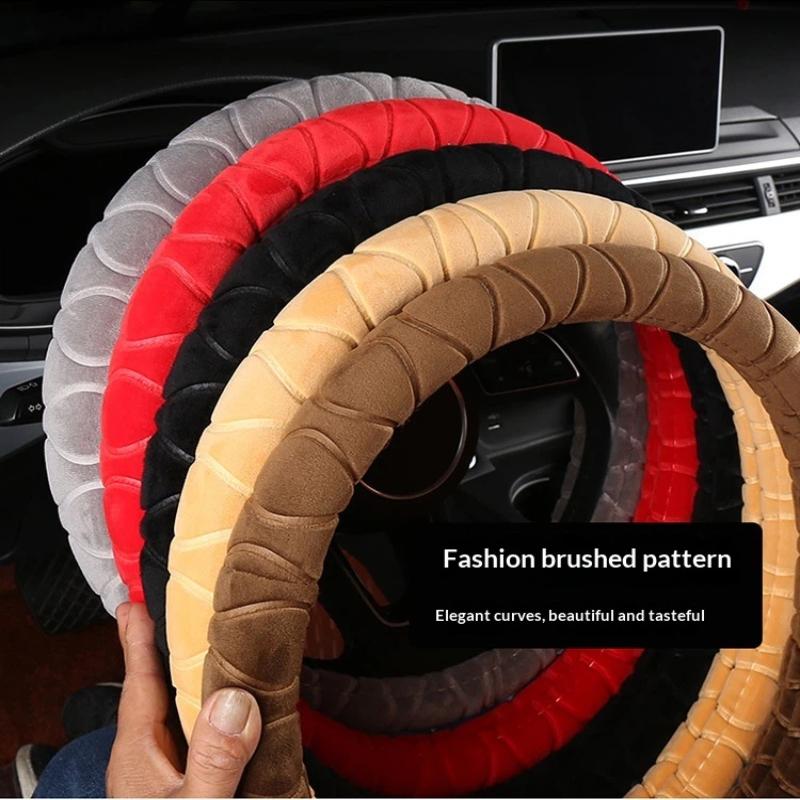 38Cm Soft Winter Warm Plush Car Steering Wheel Cover Universal Steering Wheel Cover For Car Auto Interior Accessories