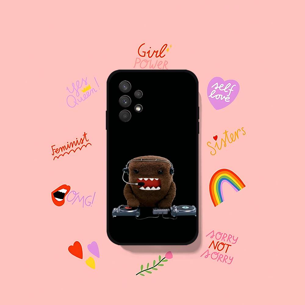 Cute D-Domo Kun-s Phone Case For Samsung Galaxy S25 S24 S23 S22 S21 FE Plus Ultra A13 A20 A32 A70 Black Cover