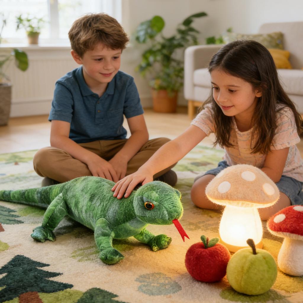 Realistisches Eidechsen-Stofftier, Geschenk für Kinder, Heimdekoration, Kuscheltier