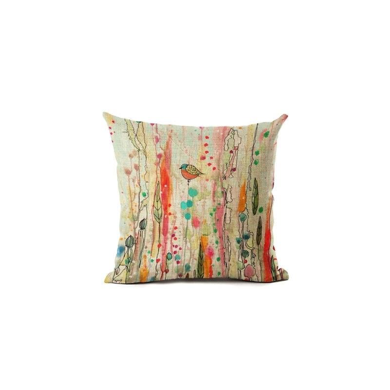 Premium Quality Watercolor Art Polyester Throw Pillow Case For Elegant Home Decor