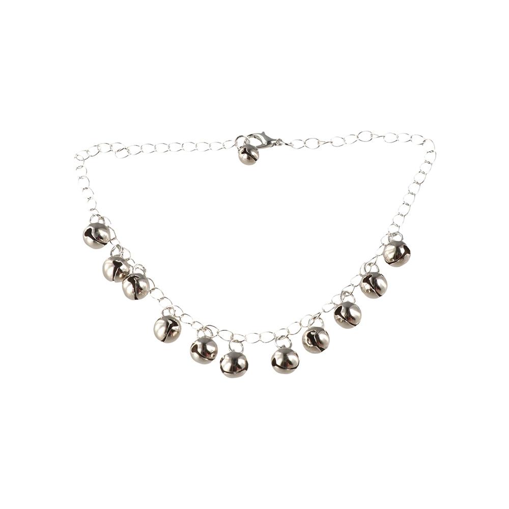 

Barefoot Fashion Jewelry Fresh Foot Jewelry Bell Ankle Chain Anklet Bell Anklet Beach Anklet срібний
