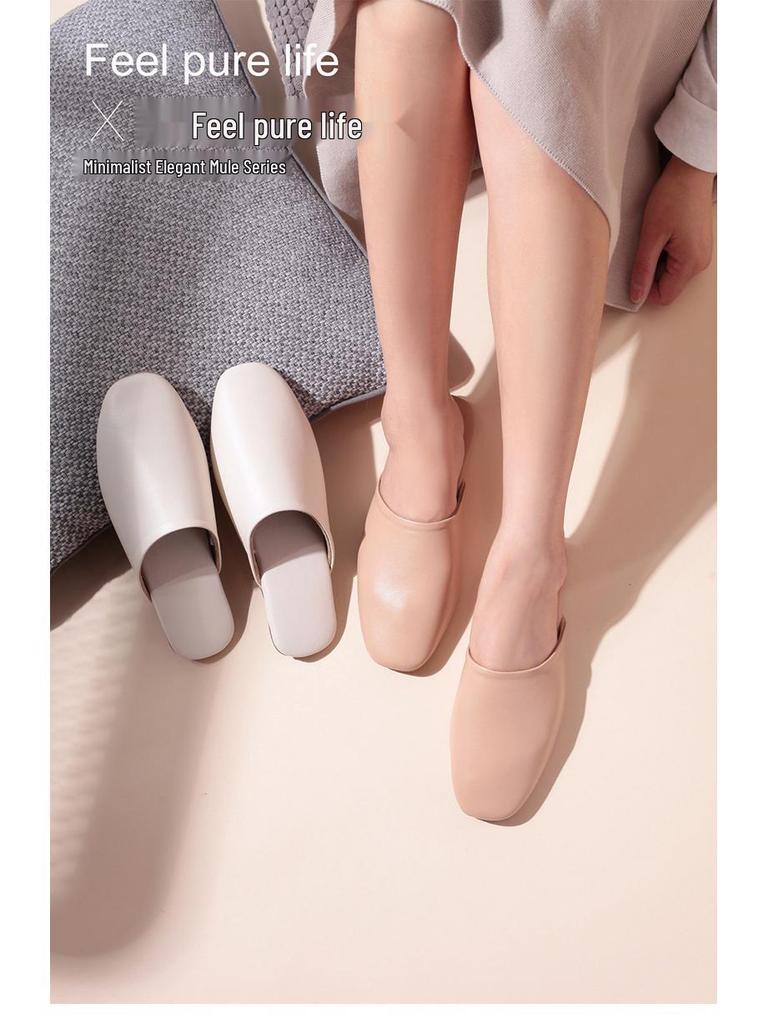 Men's and Women's Lambskin Indoor Slippers - Breathable Leather for Home