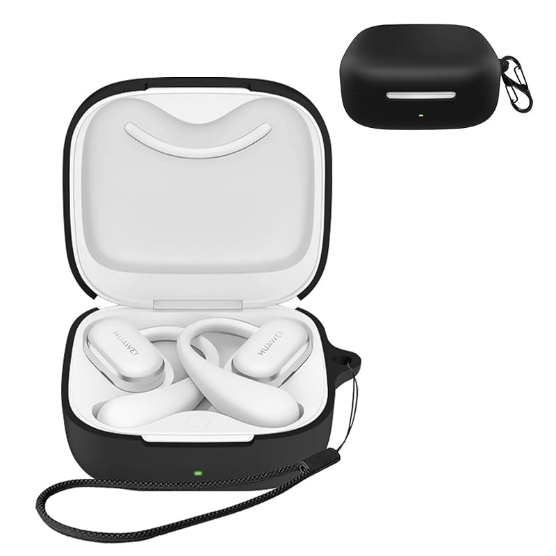 

For HUAWEI FreeArc Case [HVUYAL] Equipped with a hook to prevent loss lightweight Scratch prevention dustproof Hard to get hurt Soft silica gel sports