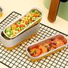 5Pcs Air Fryer Tin Foil Bowl Aluminum Foil Household Oven Cake Rectangular Baking Mold Tin Foil Box Cup