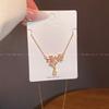 Luxury and Niche Titanium and Steel Necklace for Women, Featuring High-end and Elegant Zirconium Pendant, Collar Chain, New Style