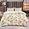 Cartoon Lovely Pig Duvet Cover Set Kawaii Animal Bedding Set King Microfiber Farmhouse Wildlife Theme Comforter Cover Pillowcase