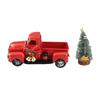 Kerstknutsels Vintage Rode Truck Rood Metaal Rustieke Pick-up Truck en Dennenboom Model Exquise Huisdecoratie