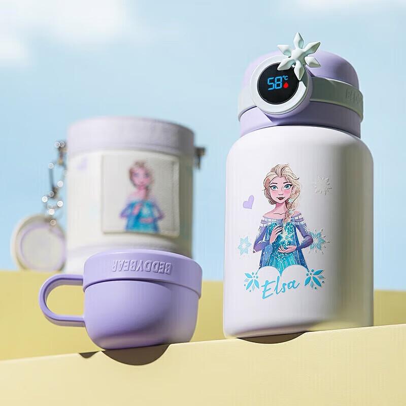 BEDDYBEAR Elsa Children s Insulated Straw Cup with Temperature Display 480ML
