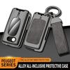 Car TPU Zinc Alloy Key Case Bag for Peugeot RCZ GT Line Coupe Car Key Chain Car Metal Key Shell Interior Decoration Accessories
