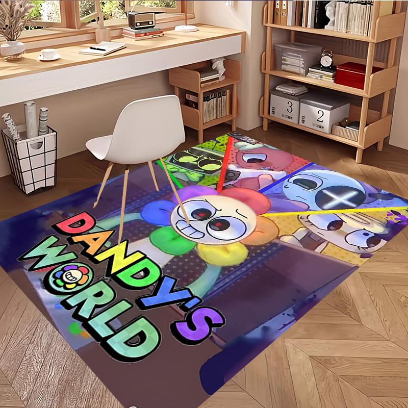 Dandy's Wereld Print Vloerkleed, Wasbaar Vloerkleed, Voor Entree Slaapzaal Wasruimte Kantoor Studeerkamer, Woondecoratie Verjaardag Kerstcadeau