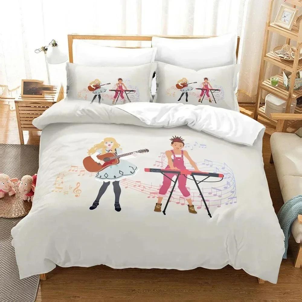 3D Carole & Tuesday Bedding Set Duvet Cover Sheet Printed Bed Set Pillowcase Bed Full Queen King Size Comforter Bedroom