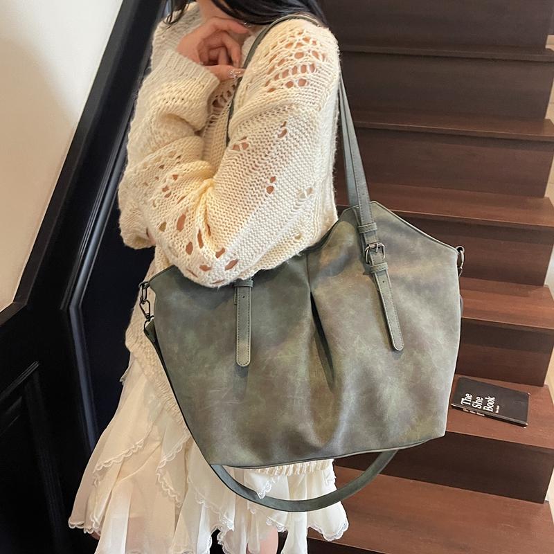 Geantă de mână pentru femei din piele moale, geantă de umăr și crossbody cu buzunare multiple, geantă de mână de zi cu zi la modă cu capacitate mare, stil vintage