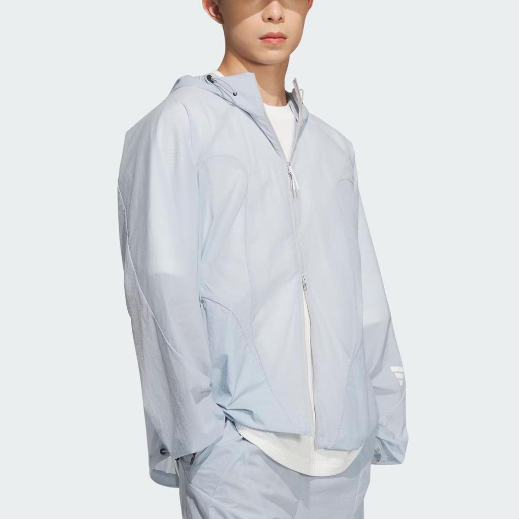 Adidas Fos Ss25 Full Zip Jacket, Unisex Comfortable Casual Blue Outerwear JZ8714
