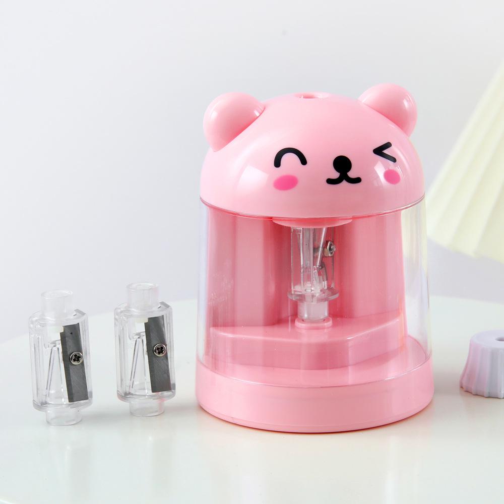 Electric Automatic Pencil Sharpener, Large Caliber, Fully Automatic for Thick Lead and Large Triangular Pencils, Battery-Free.