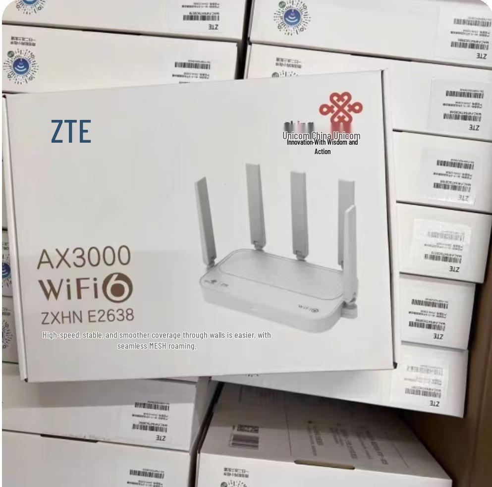 ZTE E2638 Dual-Band AX3000M Mesh Gigabit Router, E2628 Port, Compatible with E2637.