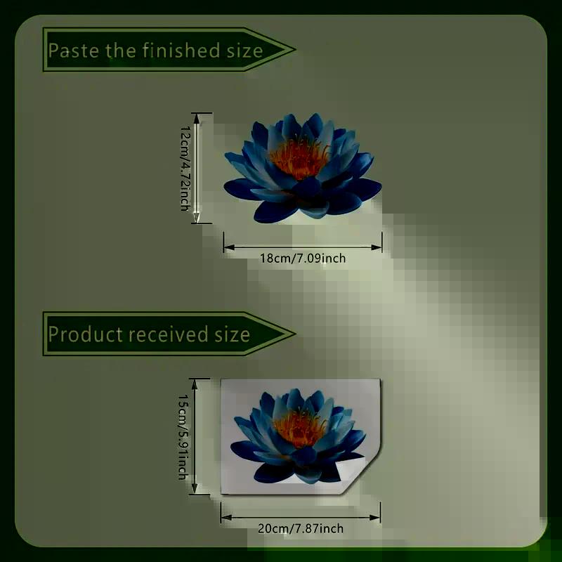 Self-Adhesive Lotus Glow-in-the-Dark Toilet Sticker Bathroom Toilet Lid Decoration Ambiance Decorative Sticker Wall Decor Decal
