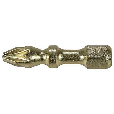 B-42226 Impact Gold Shorton Bit Pz#2X1-3/16" 2/Se