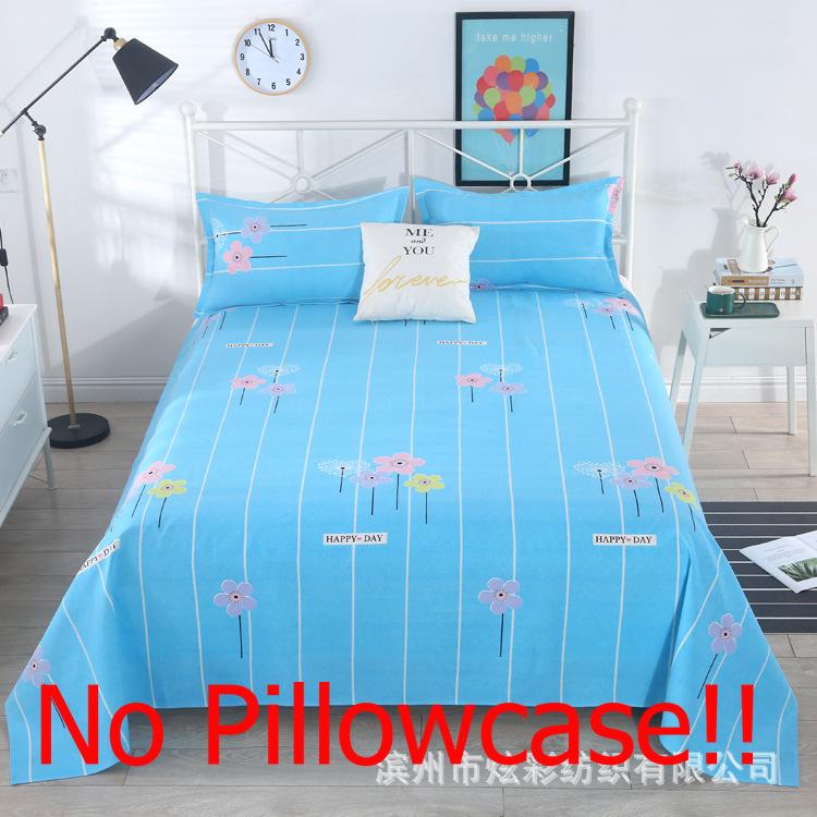 Flat Sheets Household Four Seasons Plaid Comfortable Soft Antibacterial Bedspread Cover Bedding Queen Size Bed Sheet Breathable
