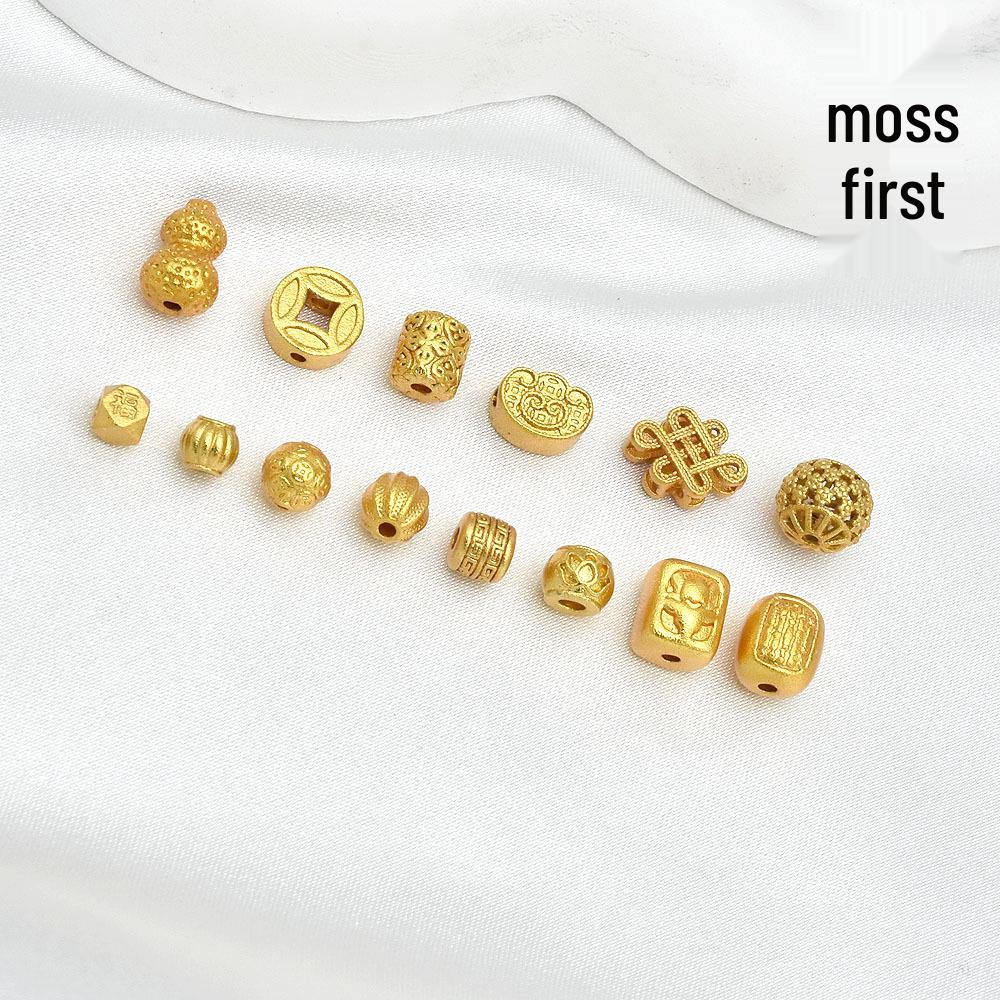 Copper-Plated Sand Gold Spacer Beads for DIY Jewelry: Ideal for Handmade Bracelets, Necklaces, Wristbands, and More.