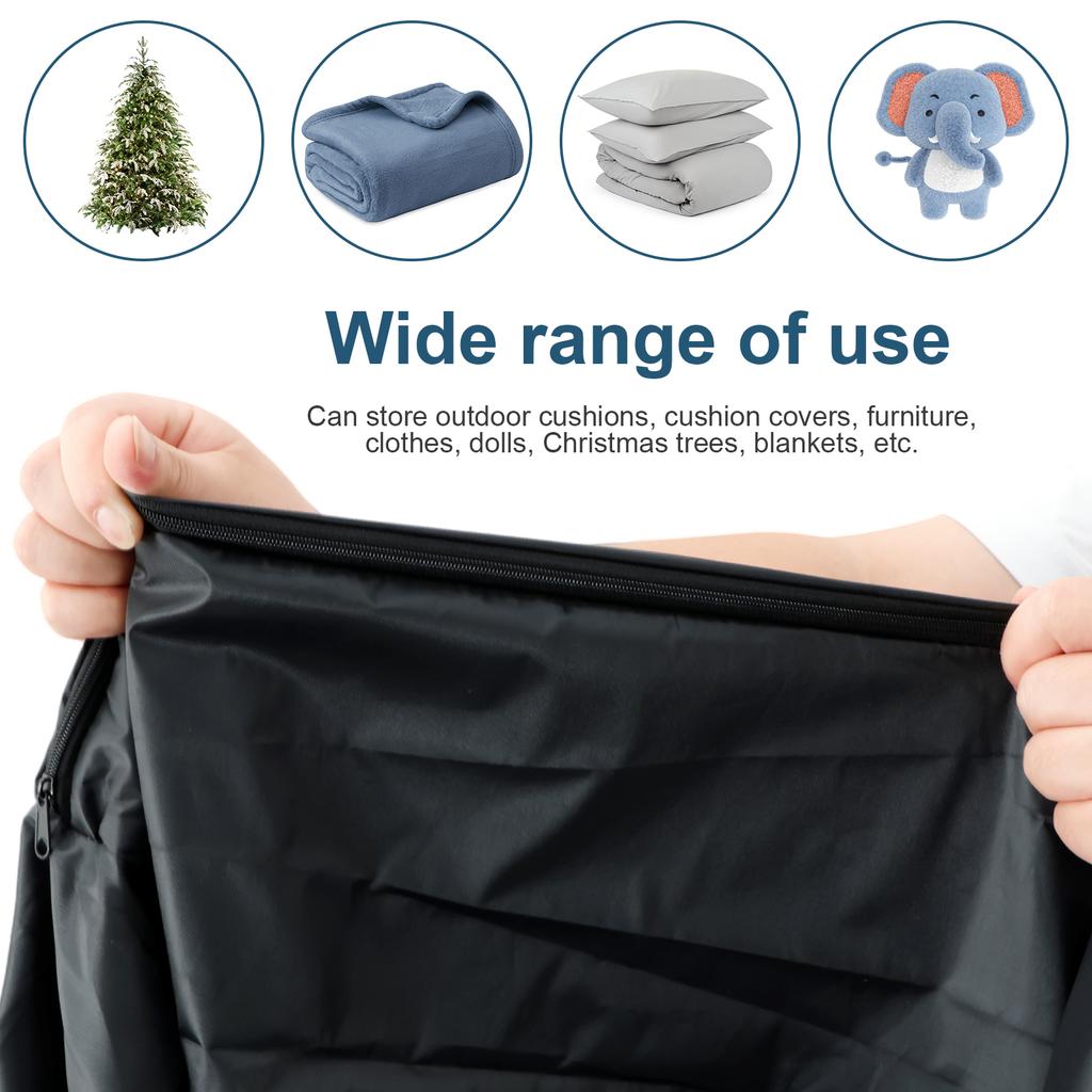 Furniture Cushion Storage Bag 210D Oxford Cloth Storage Bag Outdoor Garden Christmas Tree Organizer Dustproof Protective Cover