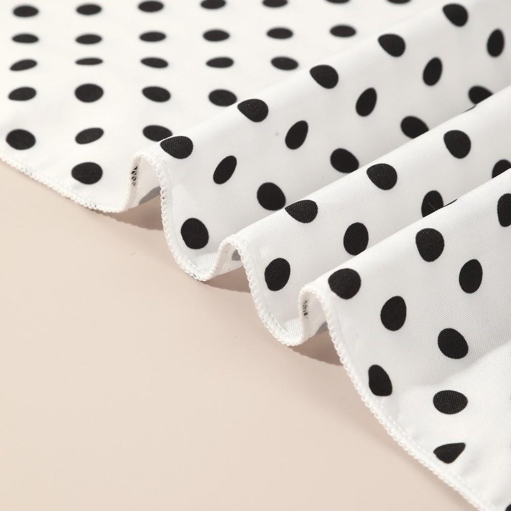 Solid Color Polka Dots Triangle Scarf Polyester Foulard Hair Band Vintage Head Wraps Women