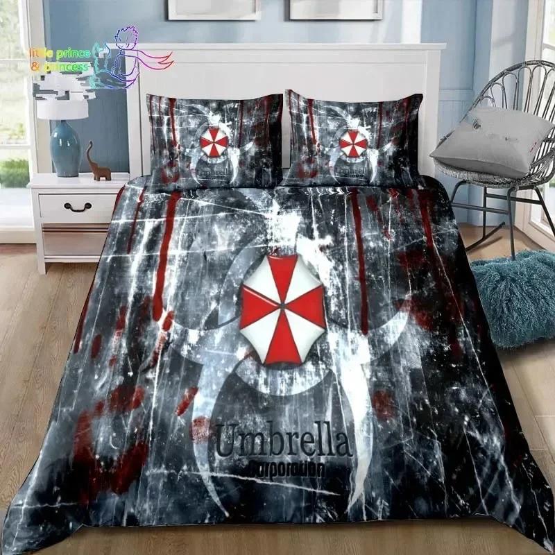 3D Print R-Resident Evil Games Gamer Bedding Set Single Twin Full Queen King Size Bed Set Adult Kid Bedroom