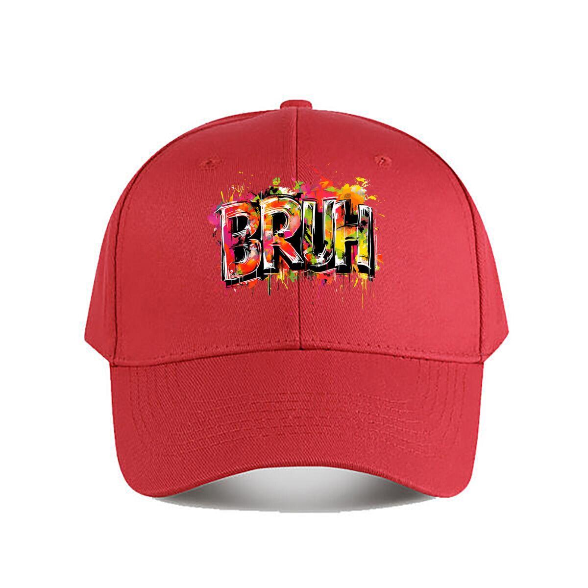 Colorful Graffiti BRUH Baseball Cap Fashion Unisex Sunhat Womens Outdoor Sports One Size