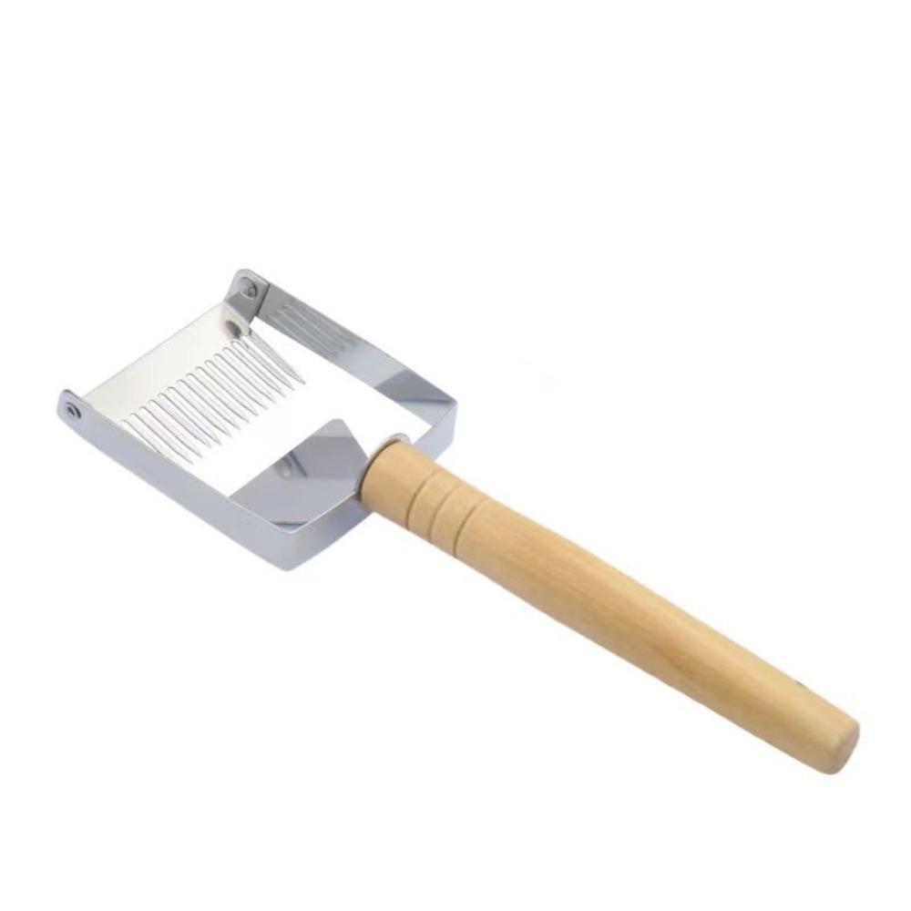 

Stainless Steel Honey Fork Wooden Handle Comb Honey Pin Needle Honey Cutting Needle Beehive серебряный