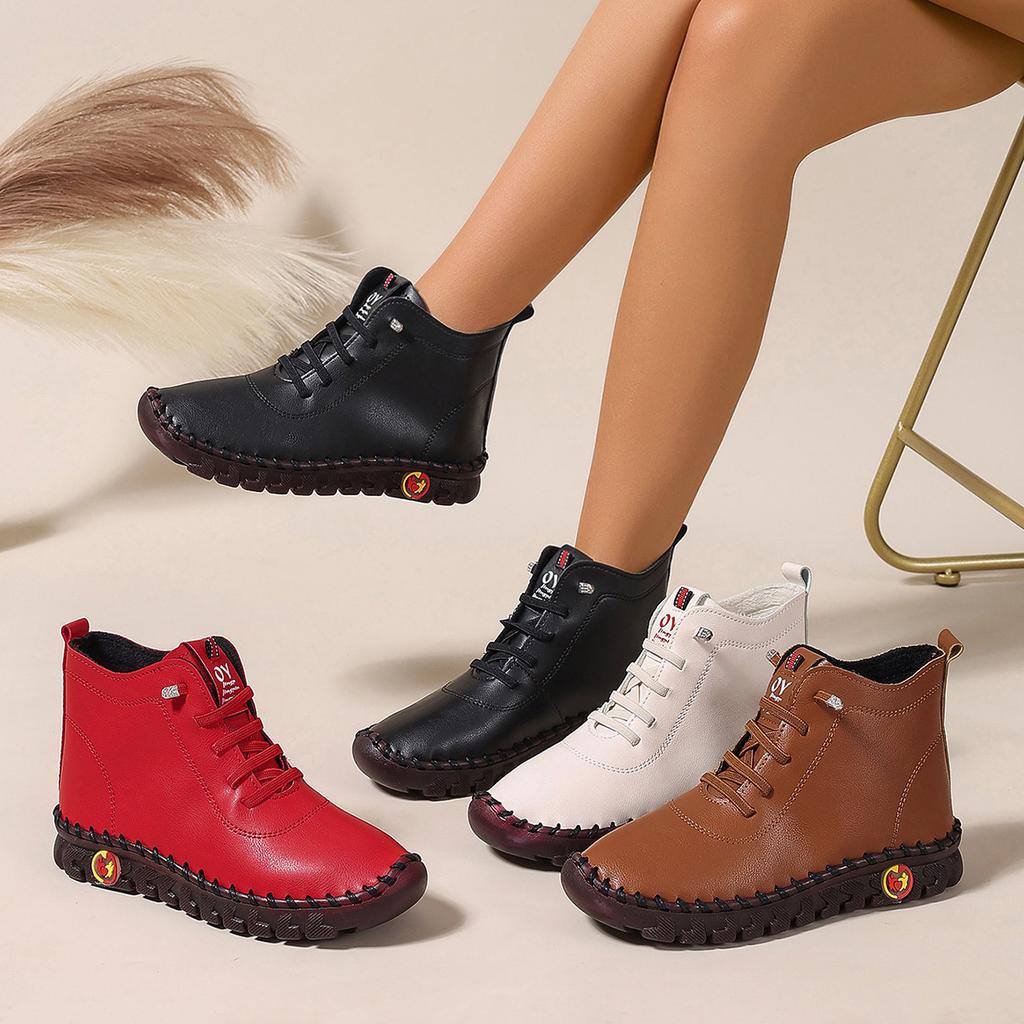 Women's shoes are comfortable and breathable, high-top shoes, spring and summer hand-stitched soft sole sheets