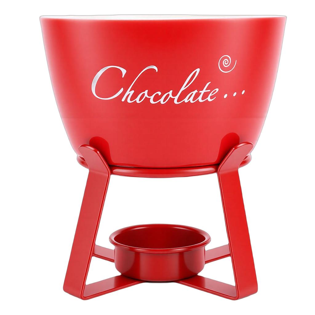 Tazza Fonduta Cioccolato Scalda Burro Ceramica Tazza Scioglimento Cioccolato con Forchetta per Cucina di Casa