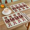 Happy Christmas Placemat Nutcracker Printed Table Mat Suitable for Home Hotel Banquet or Holiday Home Decoration Placemats