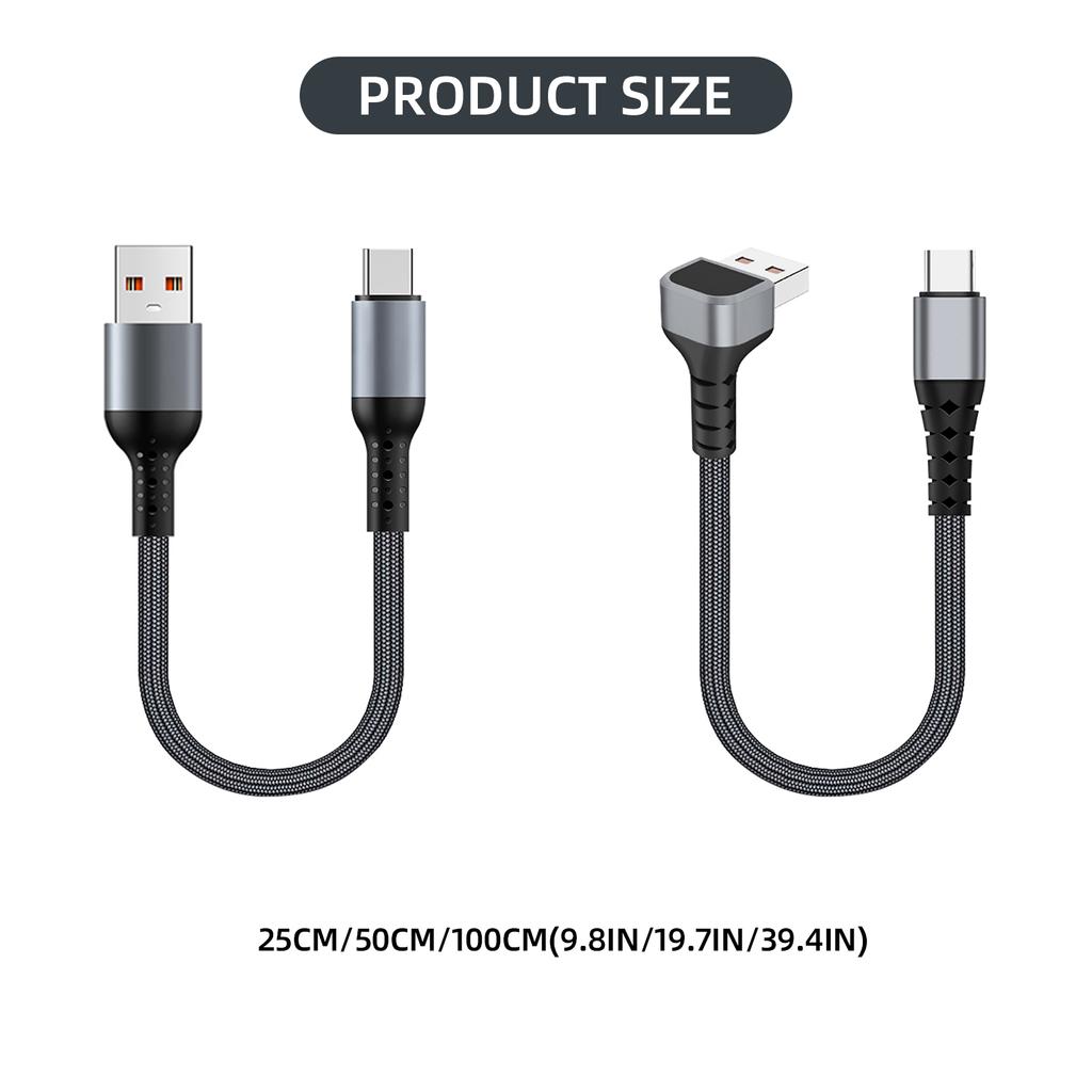 Nylon Braided Quick Charging USB to Type C Charging Data Cable with 100W Fast Speed Transfer for Gaming Devices