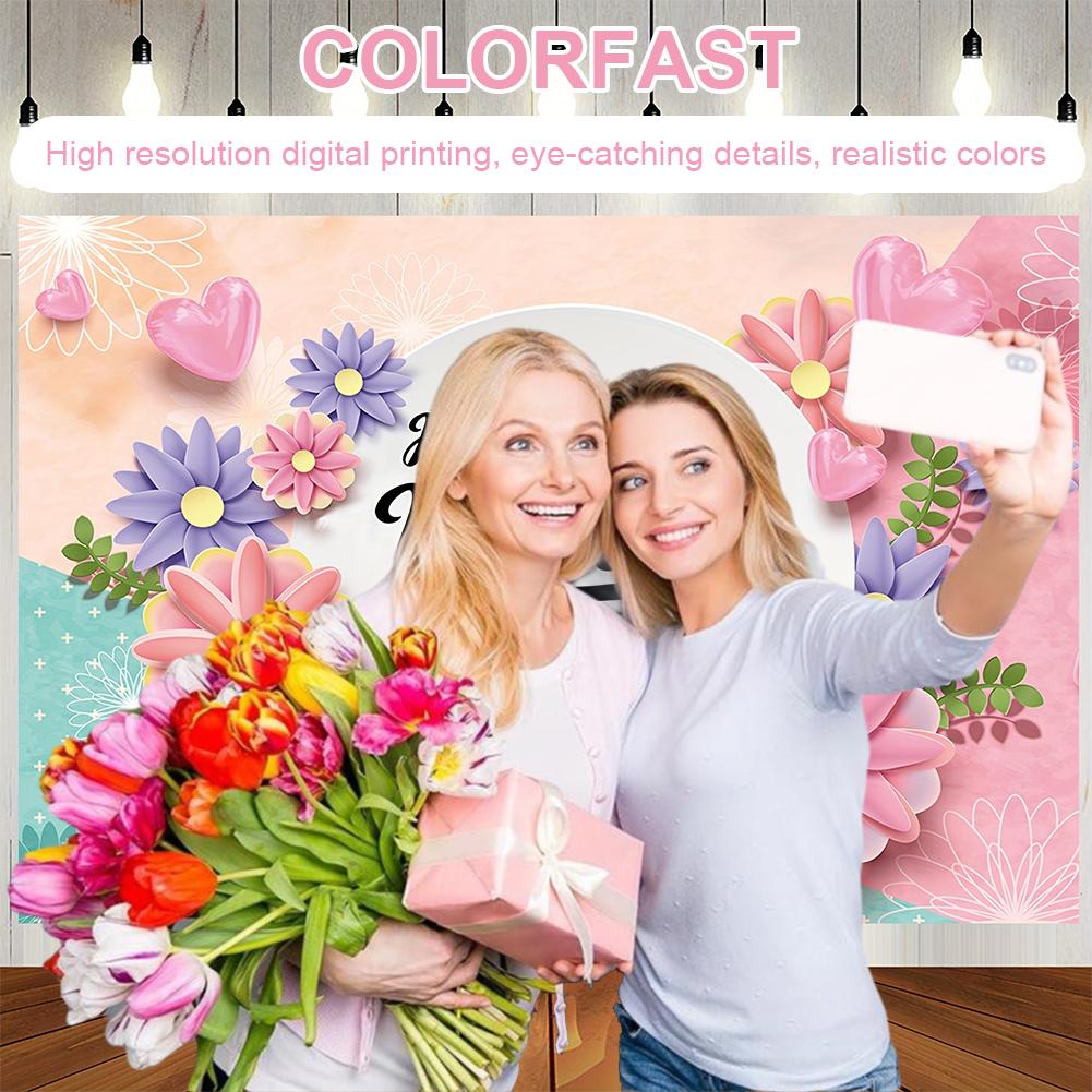 Happy Mothers Day Banner Mothers Day Background Decorative Mothers Day Hanging Sign Mothers Day Decoration Photo Booth Props
