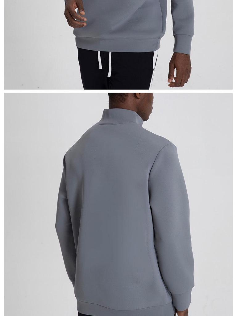 Men's Winter Half-Zip Quick-Dry Basketball Training Jacket, Fitness & Running Long Sleeve Top