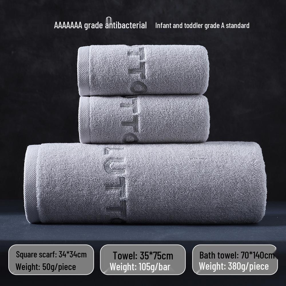 7A Antibakteriální osuška z čisté bavlny - Nový styl, Savá, Nepouští vlákna, Pro mytí obličeje a koupání dospělých
