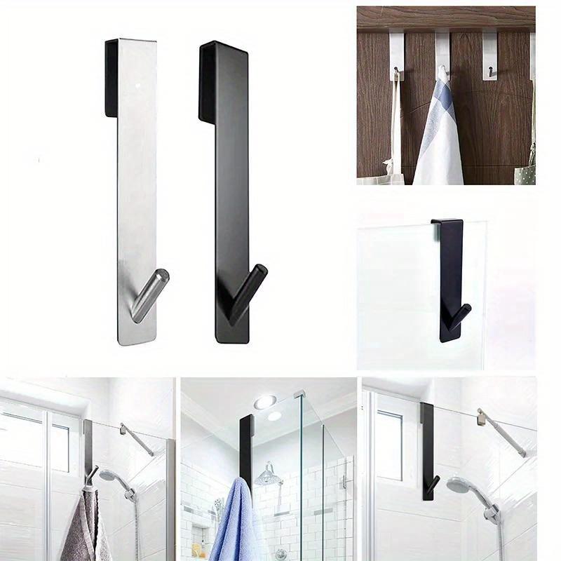 3pcs Stainless Steel Over-the-Door Hooks-Easy Install S-Shape Towel & Bathrobe Hanger for Shower, Bedroom - Durable, Space-Saving Bathroom Accessories