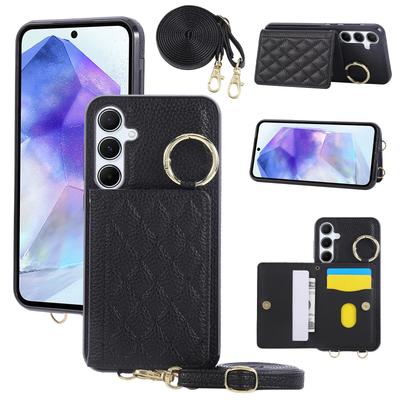 Wallet Phone Case for Samsung Galaxy S25 Edge Ultra A56 A36 A25 A16 S24 S23 FE S22 Plus S21 S20 A06 A55 A54 A53 Crossbody Cover
