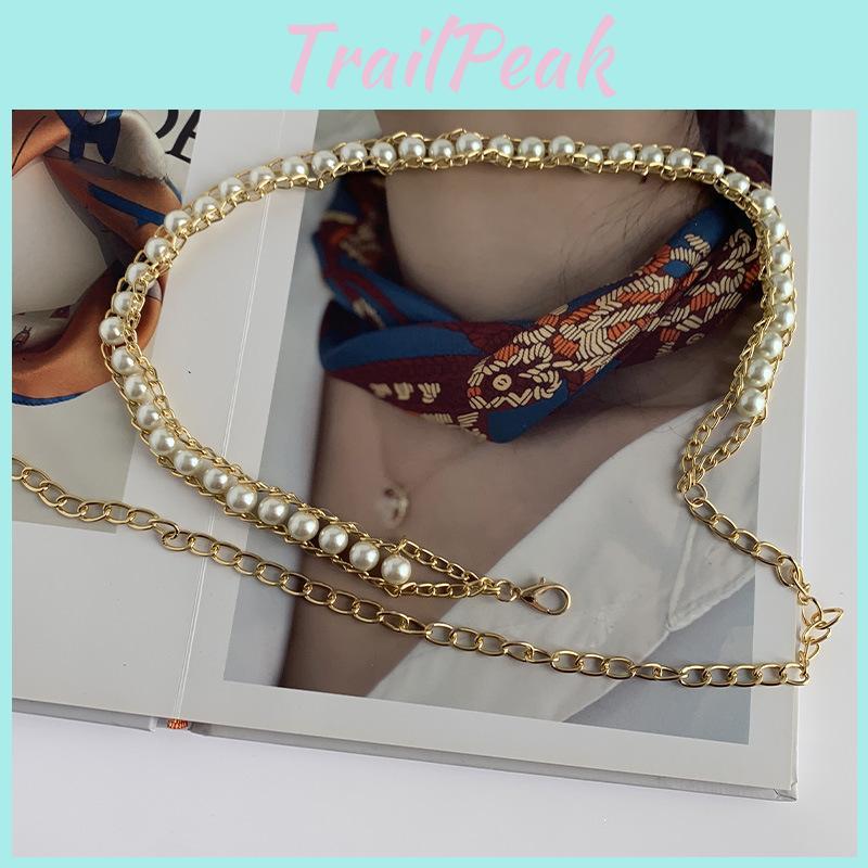 Stylish Women's Pearl Waist Chain For Dresses And Sweaters Ideal For All Seasons