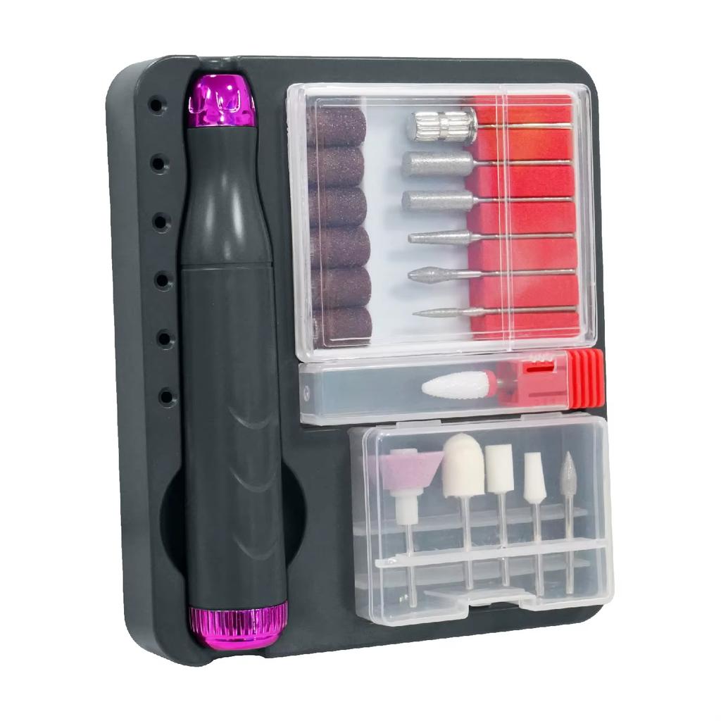 A3 Nail Drill Machine 18 000 RPM USB, 12 Bits Manicure/Pedicure Tool, Dead-Skin Callus Remover, Adjustable Speed For Home/Salon