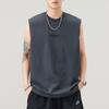 Latest Summer 210g Heavy Printed Vest Mens Comfortable Fit Craned Sleeveless T-shirt Japanese Classic Style