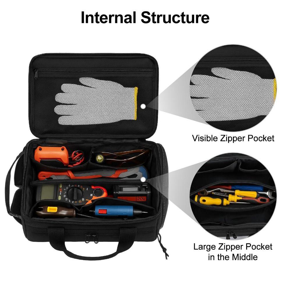 Multiple Compartments Hand Tool Bag Large Capacity Work Handbag  for Technician Work