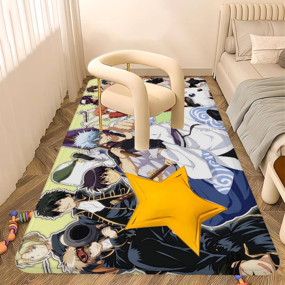 Classic Comedy Anime G-Gintama Floor Mat Rectangle Anti-slip Home Soft Badmat Front Door Indoor Outdoor Mat Hotel Decor Mat