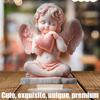 Acrylic Bunnies/Angel Statues Figurines Animal Figurines Sculptures Centerpieces Decorative Ornament for Home Office