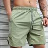 Lichtgewicht, dunne, korte hardloopbroekjes, squat- en fitnessshorts voor heren, sneldrogende shorts met trekkoord.