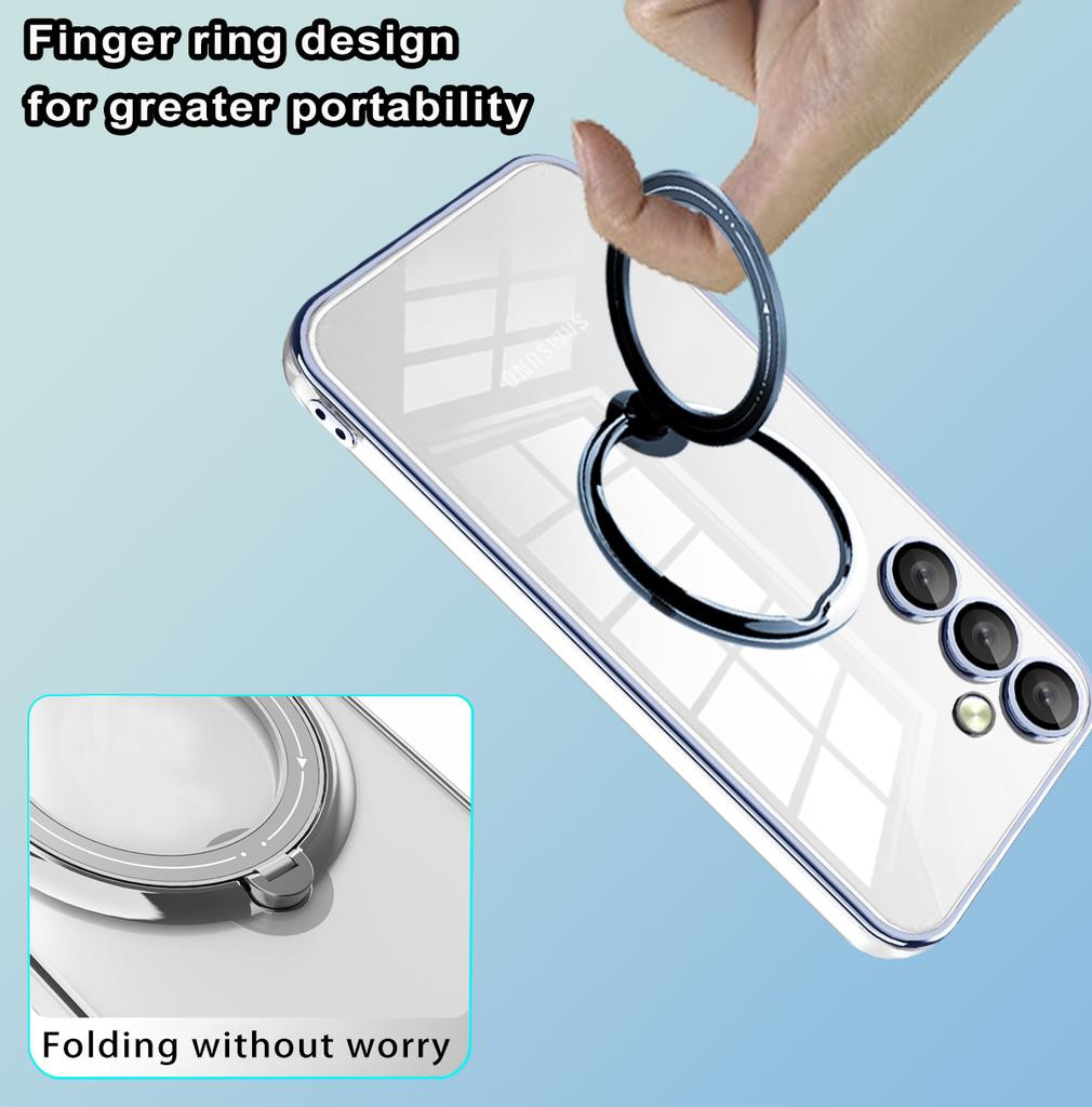 Pro Samsung Galaxy S25+ Pouzdro Stojánek PC+TPU Magnetický Kryt na Telefon